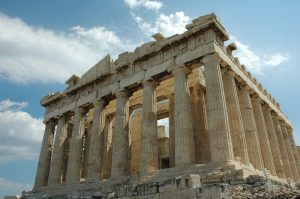 Parthenon, ca. 447 (Athens, Greece). Photo by Mr. G's Travels, CC BY-NC-SA 2.0.