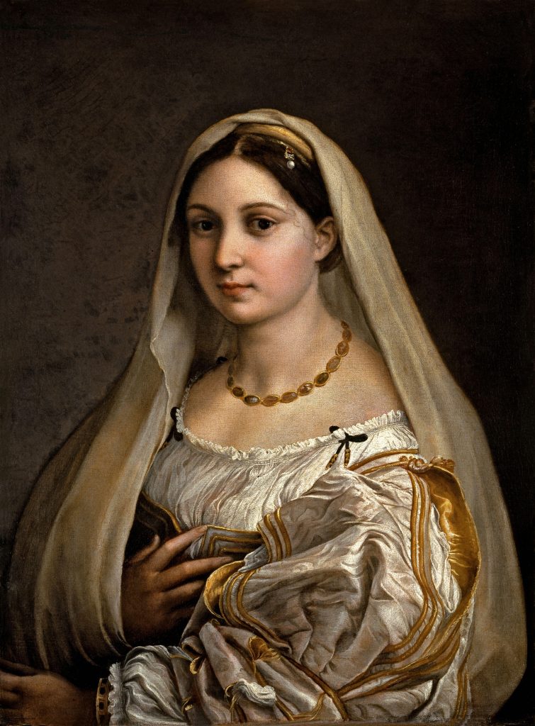 Raphael, La Donna Velata, oil on canvas, ca. 1512-1515 (Pitti Palace, Florence). Photo: CC BY-NC 2.0.