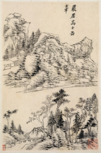 Dong Qichang, Landscapes After Old Masters, ink on paper, 1630 (Metropolitan Museum of Art, New York). Photo: Public Domain.