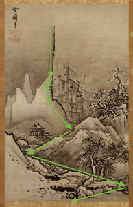 Sesshū Tōyō, Autumn and Winter Landscape (Zigzag Diagram), ink on paper, fifteenth-sixteenth century (Tokyo National Museum, Tokyo). Photo: Public Domain.