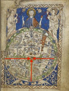 Psalter Map (T-O Lines Diagrammed), ca. 1275 (British Library, London). Photo: Public Domain.
