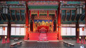 Gyeongbokgung Palace (Throne Room), 1395 (Seoul, South Korea). Photo by schizoform, CC BY 2.0.
