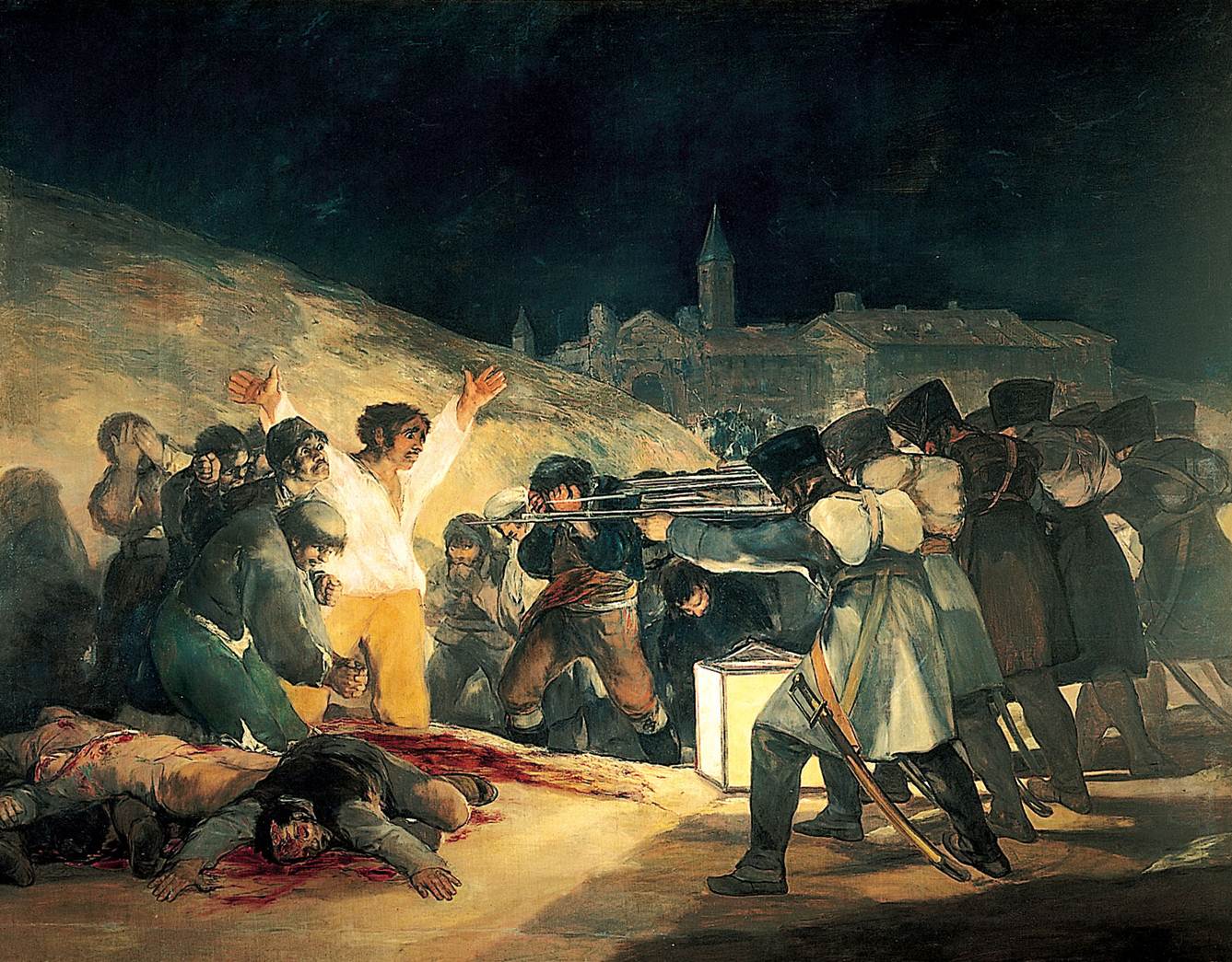 Francisco Goya, The Third of May 1808 in Madrid or "The Executions", oil on canvas, 1814 (Museo del Prado, Madrid). Photo by KCC246F, CC BY-ND 2.0.
