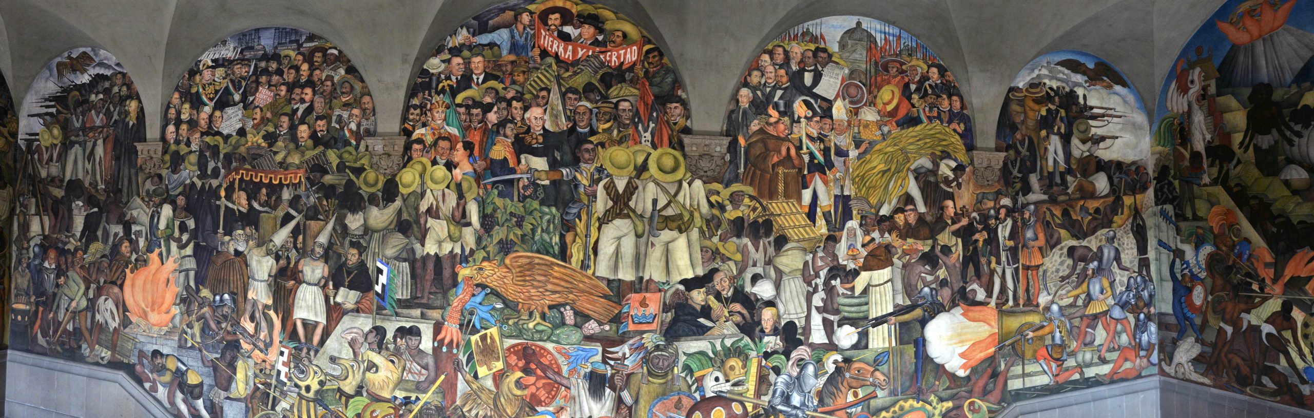 Diego Rivera, The History of Mexico, fresco, 1929-30 (Palacio Nacional, Mexico City). Photo: Milan Tvrdy, CC BY-NC 2.0.