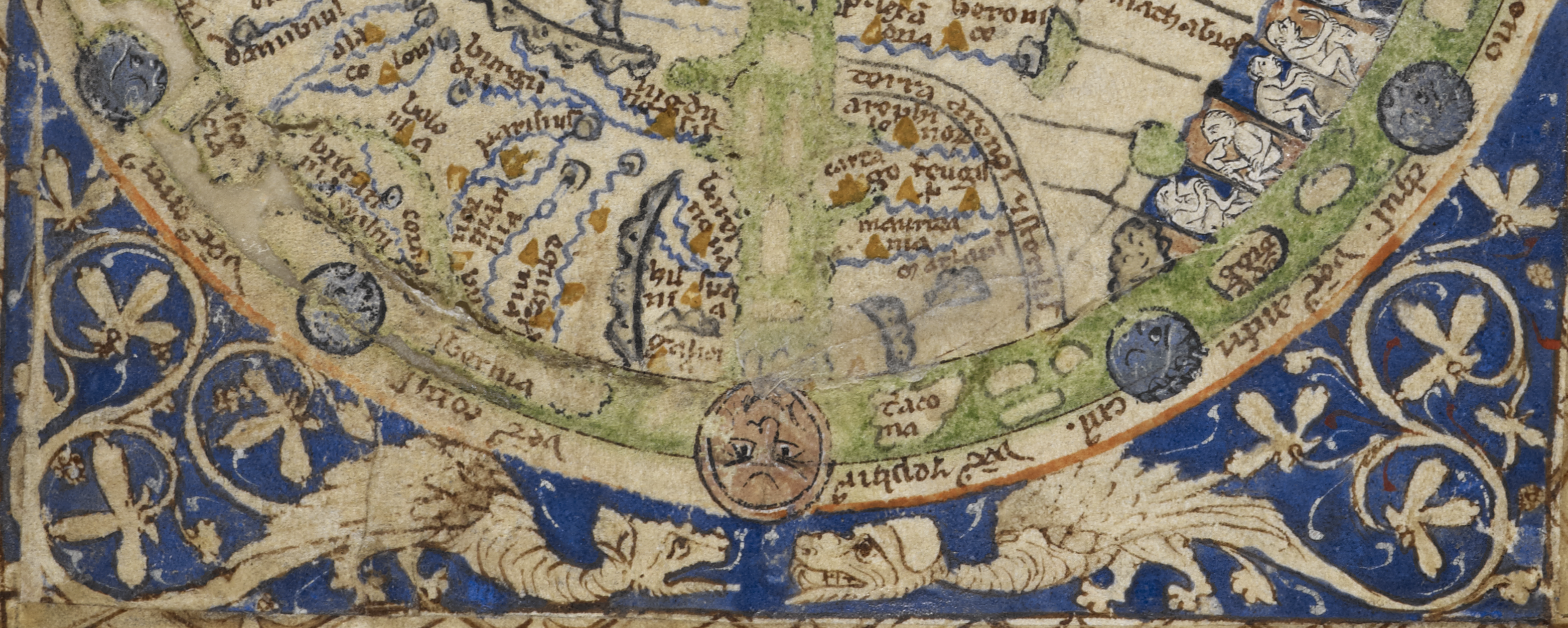 Dragons, Psalter Map, ca. 1275 (British Library, London). Photo: Public Domain.