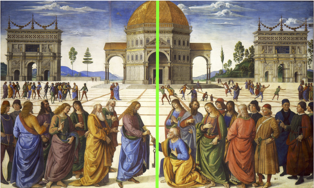 Symmetry, Pietro Perugino, Christ Giving the Keys of the Kingdom to St. Peter.