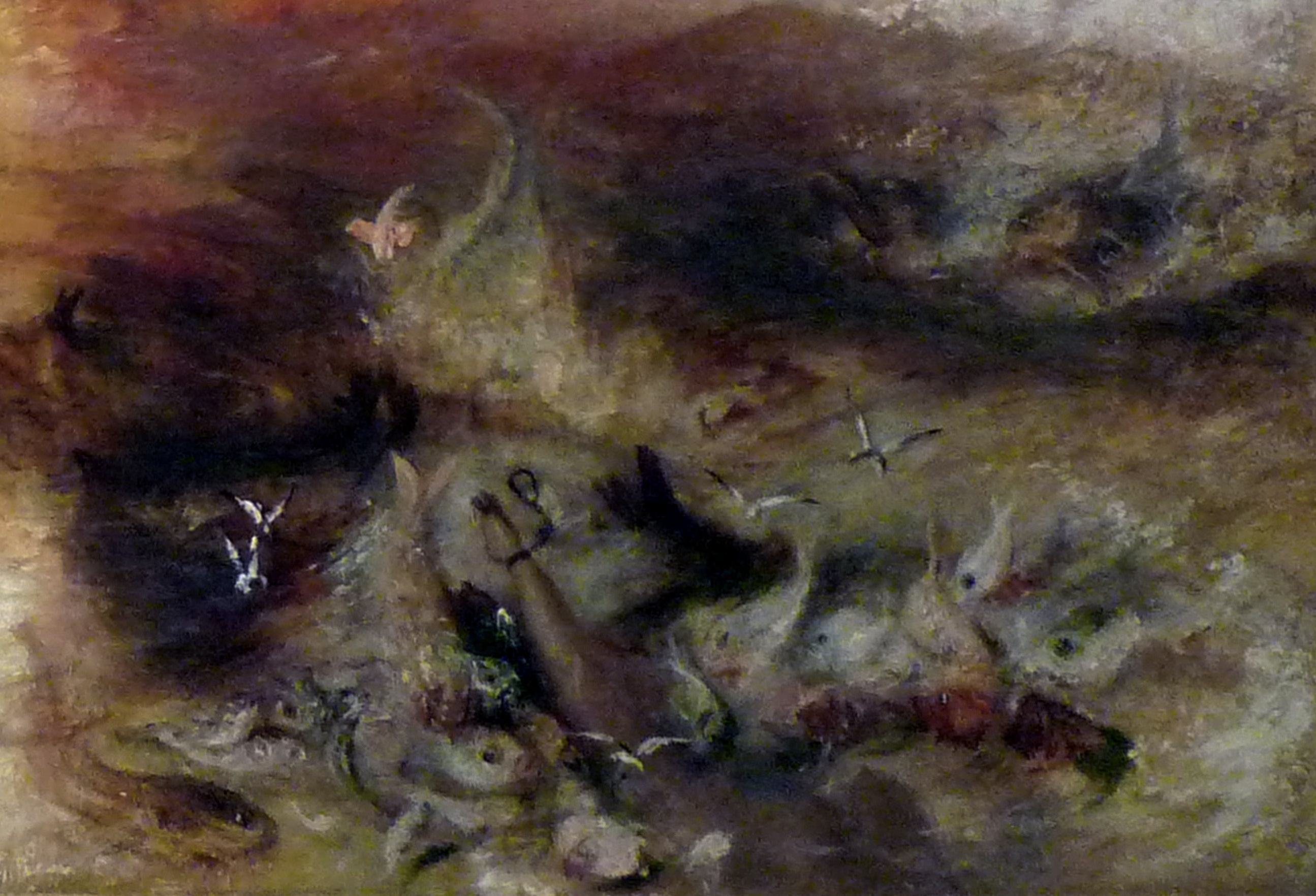 Detail, Joseph Mallord William Turner, Slavers Throwing Overboard the Dead and Dying, Typhoon Coming on (Slave Ship), oil on canvas, 1840