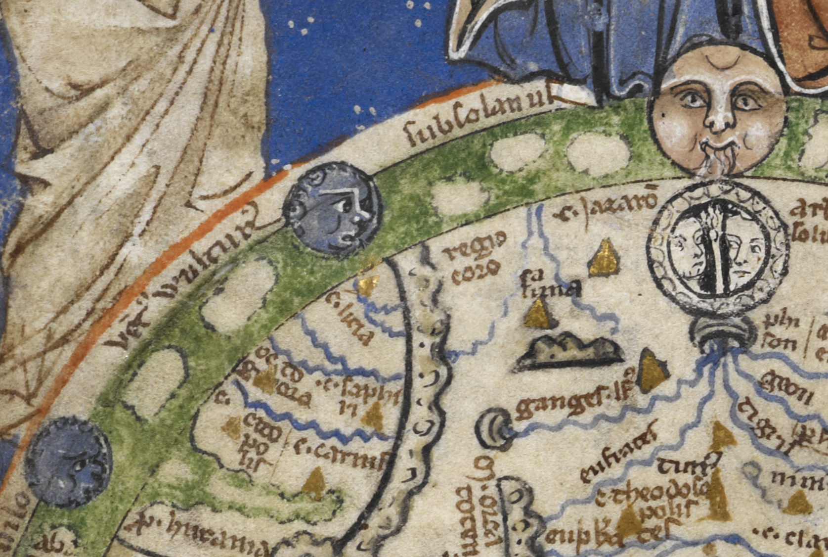 Winds, Psalter Map, ca. 1275 (British Library, London). Photo: Public Domain.