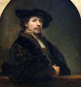 Rembrandt van Rijn, Self-Portrait at the Age of Thirty-Four, oil on canvas, 1640 (The National Gallery, London). Photo by Frans Vandewalle, CC BY-NC 2.0.