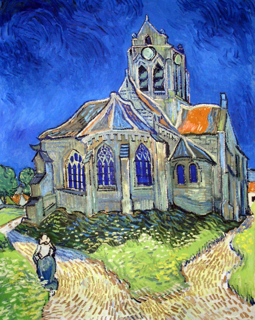 Vincent van Gogh, The Church of Auvers-sur-Oise, oil on canvas, 1890 (Musée d'Orsay, Paris). Photo by Stefano Brivio, CC BY 2.0.
