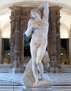 Michelangelo, The Dying Slave, marble, 1513-15 (Musée de Louvre, Paris). Photo by Spencer Means, CC BY-SA 2.0.
