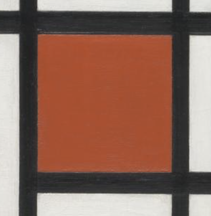Piet Mondrian, Composition with Yellow, Blue and Red, 1937–42 (detai).
