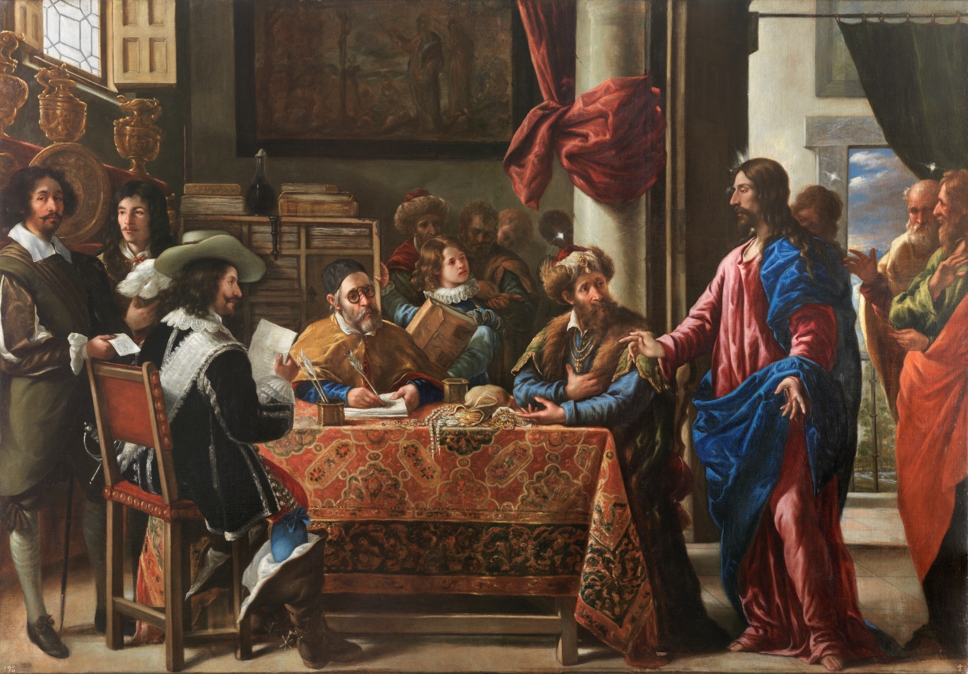 Juan de Pareja, The Calling of Saint Matthew, 1661, oil on canvas (Museo del Prado). Photo: Museo del Prado, publicaciones sin fines de lucro, sitios web personales, blogs y medios sociales
