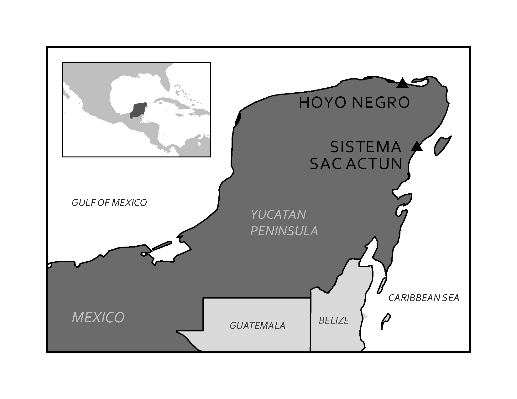 Sites on Yucatan peninsula.